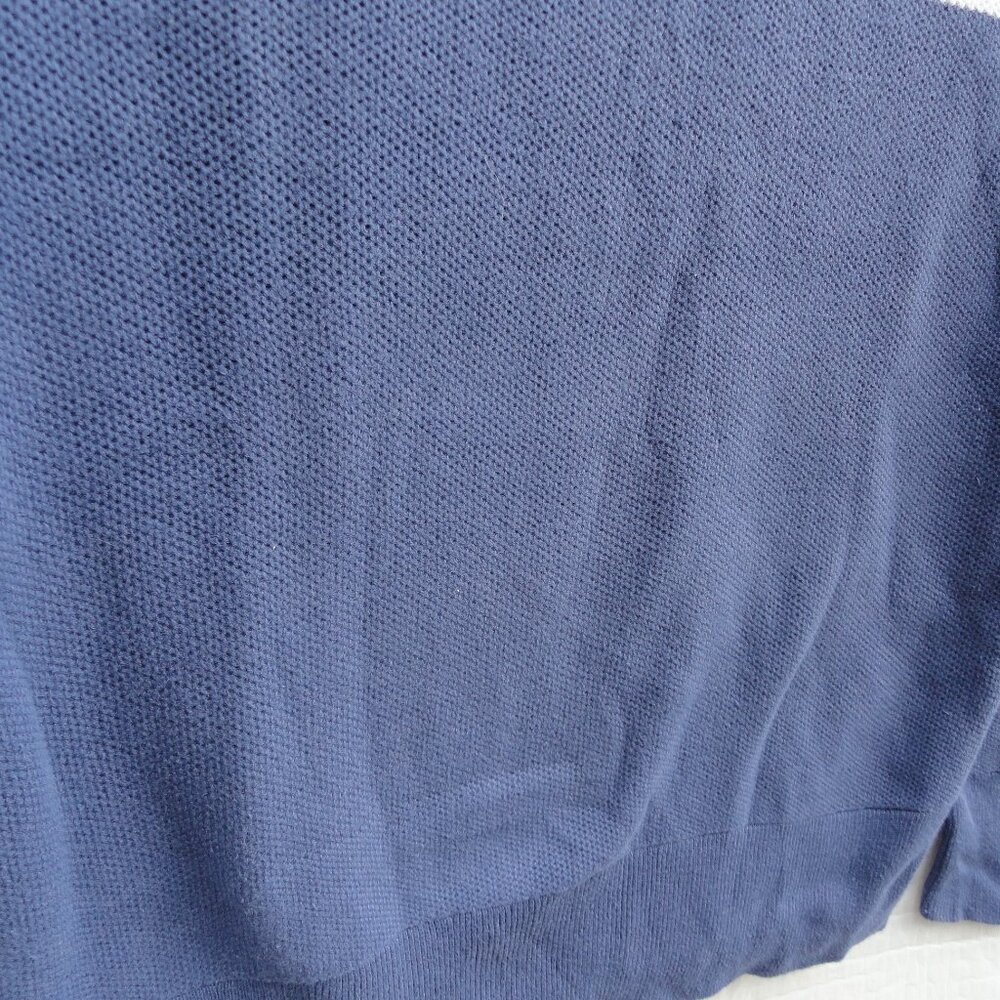 Polo Ralph Lauren Sweater Red White Blue Stripe 1/4 Zip Preppy Boys Large 14 16 - Picture 10 of 11
